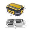 1.5L 40W Electric Heating Lunch Box Food Warmer Stainless Steel Container Portable Food Heat Up for Office Home Car