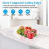 17.71x15.74IN Non-Slip Transparent Countertop Cutting Board Kitchen Countertop Protector For Dining Room Restaurant