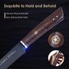 Bread Knife 9 Inch Serrated Non Stick Coating Stainless Steel with Upscale Monzo Wood Handle Bread Knife Birthday Bread Cake Knife with Gift Box