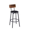 Bar Table Set with wine bottle storage rack. Rustic Brown,47.24'' L x 15.75'' W x 35.43'' H.