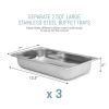 3 x 2.5 Qt. Stainless Steel Electric Buffet Server