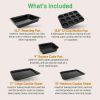 10 Piece Non-stick Bakeware Set - Carbon Steel Baking Tray Set