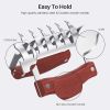 LMETJMA Bear Claws Stainless Steel BBQ Meat Shredder Claws with Wooden Handle Bottle Opener Turkey Chicken Claws KC0423