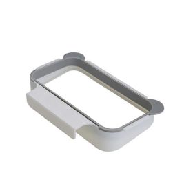 Door Bracket for Garbage Bag Kitchen Cabinet Trash Bag Hanger Can Be Hung Door Hanging Rack Garbage Bag Bracket (Color: Gray)