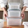 Storage Box Fridge Organizer Fresh Vegetable Fruit Boxes Drain Basket Storage Containers Pantry Kitchen Organizer For Kitchen