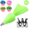 8/10/18PCS Silicone Pastry Bag Tips Kitchen Cake Icing Piping Cream Cake Decorating Tools Reusable Pastry Bags Nozzle Set