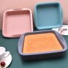 1pc Square Silicone Cake Pan Wave Pattern Toast Bread Baking Pan Easy To Wash High Temperature Resistant Oven Silicone Cake Mold